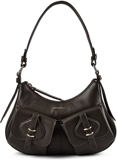 Coccinelle Mavery Schoudertas Leder 29 cm - Dames - fango