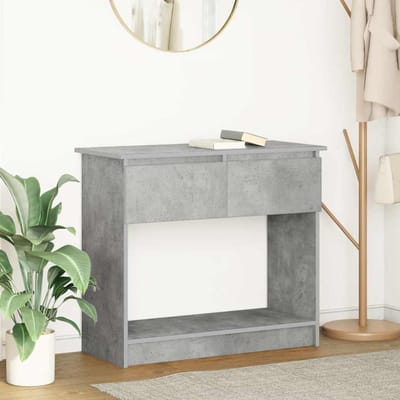 vidaXL - Wandtafel - met - lades - 85,5x38,5x74,5 - cm - betongrijs