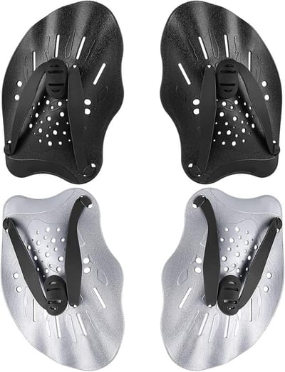 Handpaddles voor Zwemtraining - 2 Paar Verstelbare Zwempaddles voor Krachttraining, Zwemaccessoires voor Volwassenen en Kinderen