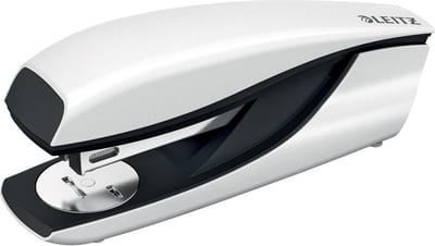Leitz NeXXt WOW 5502 nietmachine, wit metallic, op blister 6 stuks