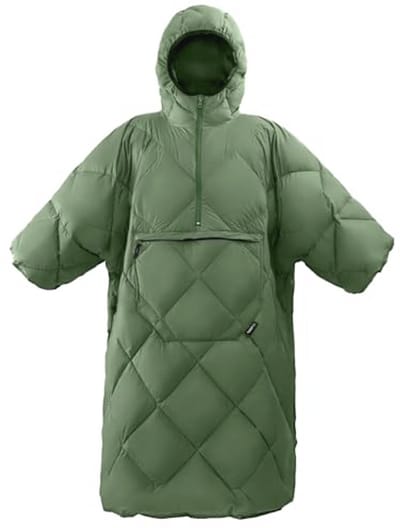 Draagbare Slaapzak met Mouwen voor Koude Weersomstandigheden - Warmere Deken-Poncho voor Outdoor en Kamperen
