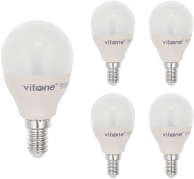 VITO LED Kogellamp G45 E14 - 5W (vervangt 40W) - 390lm - 2700K - 220-240V - Ø45mm - Energiezuinig - 5 stuks