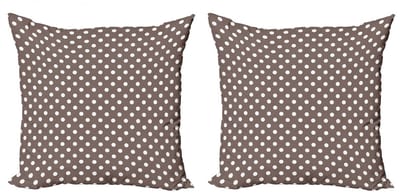 ABAKUHAUS Kussenhoezen 50x50 – Set van 2 – Dubbelzijdig – Warm Taupe