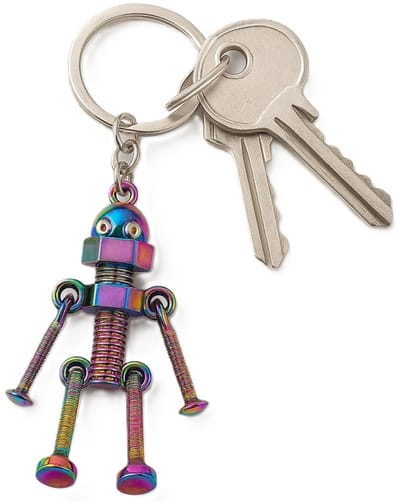 Retro Robot Sleutelhanger I Vintage Sleutelhouder I Sleutelhanger I Schoef Design I Multicolor