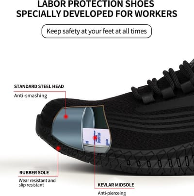 JMKA Veiligheidsschoenen- werkschoenen- werkschoenen heren - werkschoenen dames - veiligheidsschoenen dames- ANTI-SLIP - veiligheidsschoenen heren- maat 48