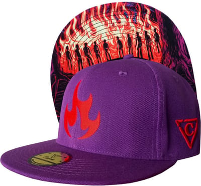 Capiche® Snapback Pet Heren – Forest Meeting – Paars – Verstelbaar met Druksluiting – Sportcap – Baseball Cap – Mannen Pet – Dark Art
