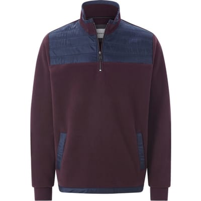 Babista herren Fleecesweatshirt - 44/46 - donkerrood - Plus Size