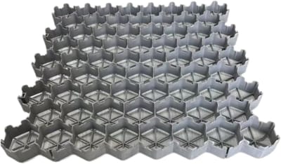 Stabilisator Opritten - Grindmat Grasmat - Ondergrond Versterken - Duurzaam HDPE Materiaal - 50x50x4cm 4 Stuks - Grijs