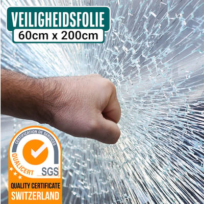 Homewell® Veiligheidsfolie HR++(+) 60x200cm - Anti Inbraak - Beschermfolie