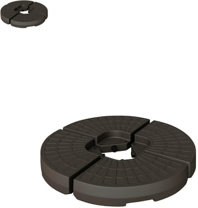 Parasoltegels – Vulbare Parasoltegels - Voor kruisvoet– Inhoud 25L – 4 stuks voor zweefparasol - Koffie