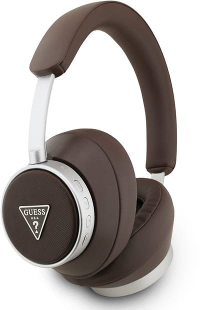 Guess PU Saffiano Triangle Logo ENC Headphone - Geschikt voor Bluetooth Smartphones - Bruin
