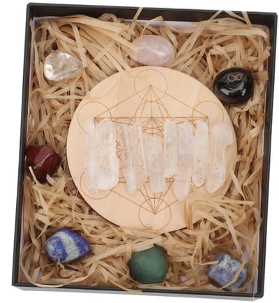 Massage Kristal Set - Gua Sha Steen - Lichaam Gezicht - Natuurlijke Variatie - 10x10x0.5 cm - Zwart