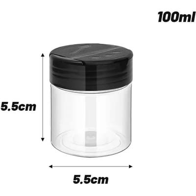 1-20x Transparante Kruidenpotjes Zout Peper Strooier Flessen Specerijen Condiment Opbergdozen Poeder Opbergcontainer Keukengereedschap 20PCS