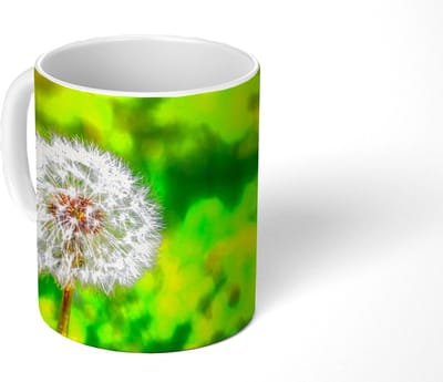 Mok - Koffiemok - Paardenbloem - Grasveld - Bloem - Mokken - 350 ML - Beker - Koffiemokken - Theemok