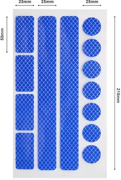 Actie4you® - Reflector Stickers - Reflecterende Veiligheids stickers - Reflectie tape voor in het verkeer – Voor Wandelwagens, koffers, buggy's, skelters, helms, fietsen etc - Goed zichtbaar in het donker - Blauw