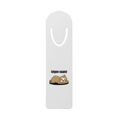 Hacebo® - luiaard met eigen naam metalen boekenlegger - Luiaard - luiaard liefhebbers - iemand die houdt van luiaards - verjaardag - cadeau - kado Bladwijzer boekenleggers - 12.7 cm x 3.2cm