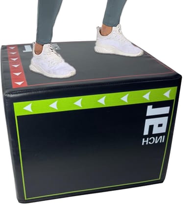 Springoefendoos - Trainingsbox - Fitness Training - Antislip Schokbestendig - 40x30x35cm - Zwart