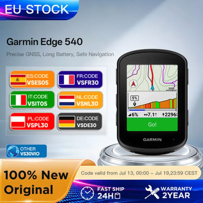 Garmin Edge 540 standaard fietscomputer, multi-band GNSS, 42 uur batterijduur, Climbpro, MTB- en wegnavigatie, trainingsplannen, slimme meldingen