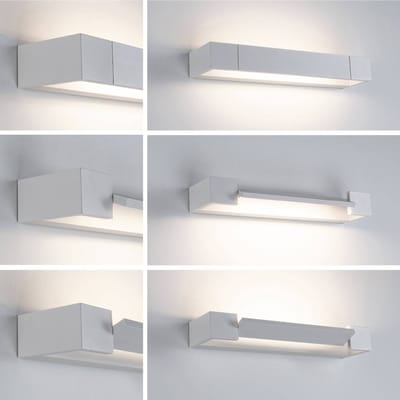 Paulmann LED wandlamp Lucille, wit, 40 cm, dimbaar, IP44