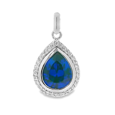 Juwelier Zwartevalk zilveren (gerhodineerd) druppel hanger - 24.370-B