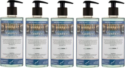Douchegel Hammam Herbal 500 ml - set van 5 stuks - met gratis pomp - Showergel