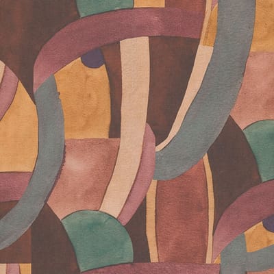 Grafisch behang Profhome 782141-GU vliesbehang hardvinyl warmdruk in reliëf glad met abstract patroon mat rood geeloranje petrol grijs 5,33 m2