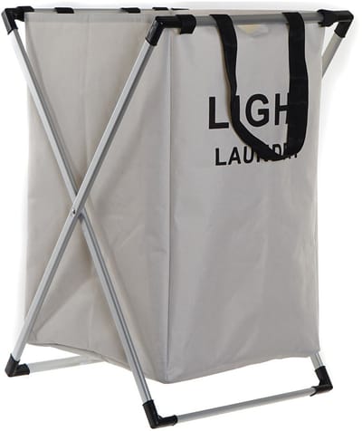 Benson Wasmand Profi - 1x opvang waszak - 60 Liter compartiment - Light - 39 x 38 x 60 cm - aluminium frame
