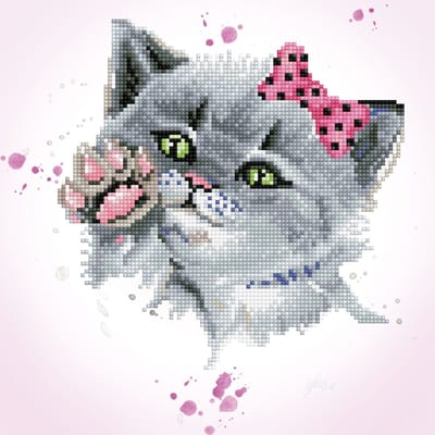 DIAMOND DOTZ Eye Spy Kitty - Diamond Painting - 5.050 Dotz - 32x32 cm