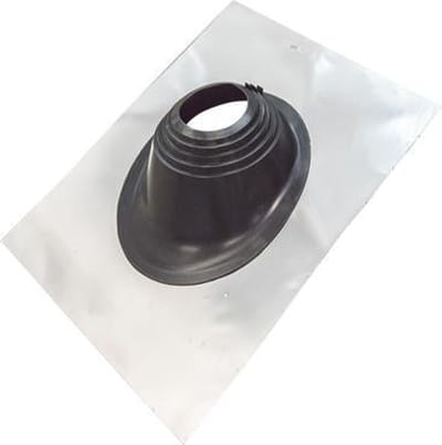 Dakplaat aluminium 20-45° ø 200-275mm met EPDM mof tot 135°C zwart