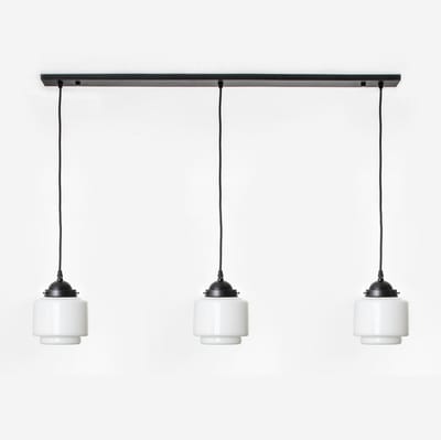 3 x Getrapte Cilinder Small lampen aan plafondbalk Moonlight - Art Deco Trade