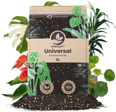 SYBASoil - Universal mix 5L - Turfvrije Potgrond Mix - 6 Maanden Voeding