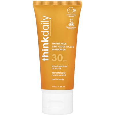Think, Think Daily, Crème solaire teintée à l'oxyde de zinc, FPS 30, 59 ml (2 fl oz) orange