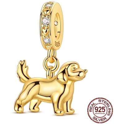 Teckel Bedeltje Koper Golden Retriever Puppy Hangende Bedels Past om Armbanden Kettingen Doe-het-zelf Sieraden