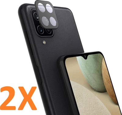 Camera Lens Glass Protector - beschermer Geschikt voor: Samsung Galaxy A12 5G - Zwart - 2x