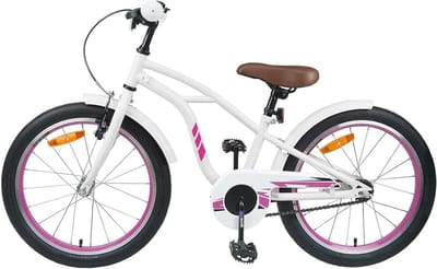 Kinderfiets - Jongensfiets Meisjesfiets - Fietstraining en Spelen - Verstelbaar Stuur en Zadel - 20 inch - Wit