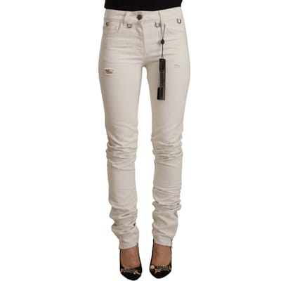 Karl Lagerfeld Gescheurde Skinny Jeans Offwhite