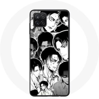 Coque Samsung Galaxy A12 Attaque des Titans Manga Levi Ackerman