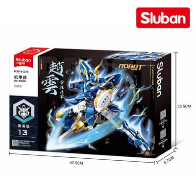 Sluban P.R. Mecha 13 Drakenbewaarder Zhao bouwspeelgoed actiefiguur - Constructiespeelgoed bouwset met 555 bouwstenen - M38-B1270 - vanaf 8 jaar