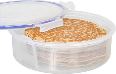 Lock&Lock Ronde Vershouddoos - Bewaardoos met deksel - Voor Pannenkoeken en Wraps - Voorraaddoos - Opbergdoos - 100% luchtdicht - BPA vrij - PFAS vrij - 2,5 liter