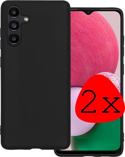 Hoesje 2 Stuks - Geschikt voor Samsung Galaxy A13 5G - Sterk & Shockproof - Case Siliconen - Back Cover - Telefoon Hoes - Zwart