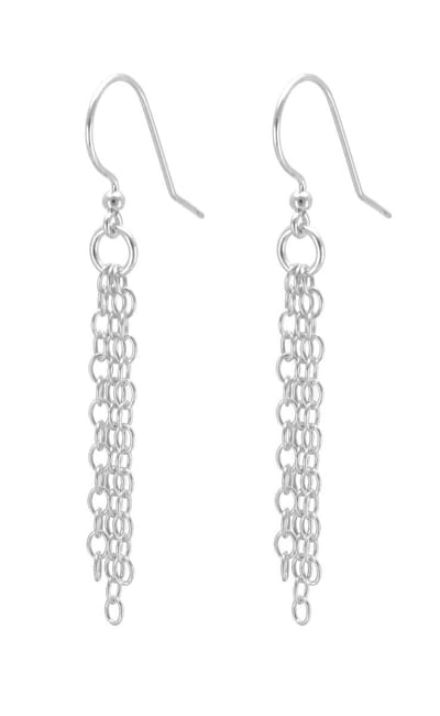 ARLIZI 1875 Oorbellen schakelketting oorhangers - sterling zilver