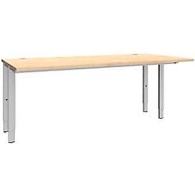 Schäfer Shop  Genius Bureautafel MODENA FLEX, 4-poot rechthoekige buis, tweezijdig, B 1800 mm, esdoorn