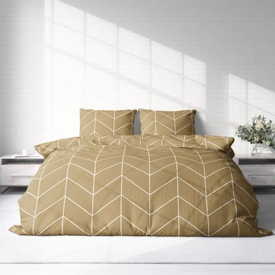 Dekbedovertrek 100% Katoen Premium - 240 x 220cm (Lits-jumeaux) - Grate Gold