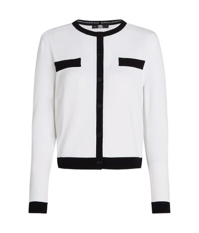 Karl Lagerfeld Classic Lslv Cardigan White Taglia: L | Cardigan Outlet | Donna | Bianco