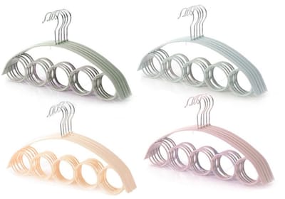 NTHProducts - Kledinghanger - Organiser voor Neckerchief - Ruimtebesparend - Eén maat - Hanger voor Sjaals - Ideaal voor Mannen - 4 stuks