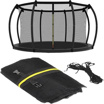 Trampoline Veiligheidsnet - Beschermnet Buiten - Veilig Stuiteren - Weerbestendig Nylon - 305 cm Diameter - Zwart