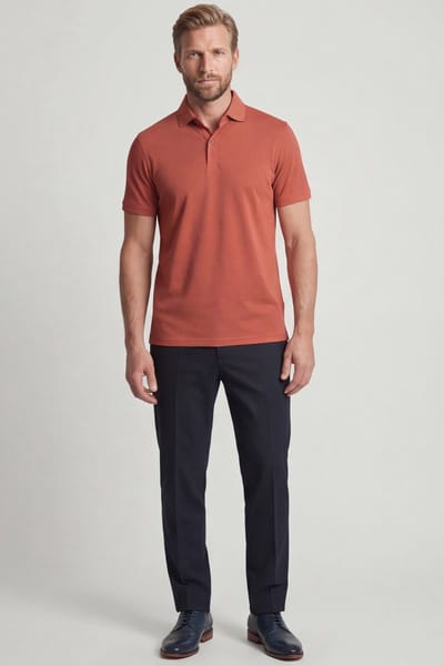 Giordano – Nico – Heren – Katoen – Korte mouwen – Polo – Donkerrood – 616587-30