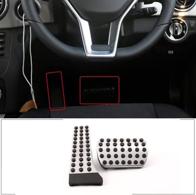 Hoge prestaties aluminium voetpedaal pad voor auto, slipvaste accelerator en rempedal dekking, 2 stuks voor optimale grip en veiligheid