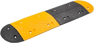 Verkeersdrempel Snelheidsbeperker Rubber Geel en Zwart 129x32,5x4 cm