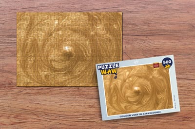 Puzzel Cirkel - Gouden - Verf - Legpuzzel - Puzzel 500 stukjes